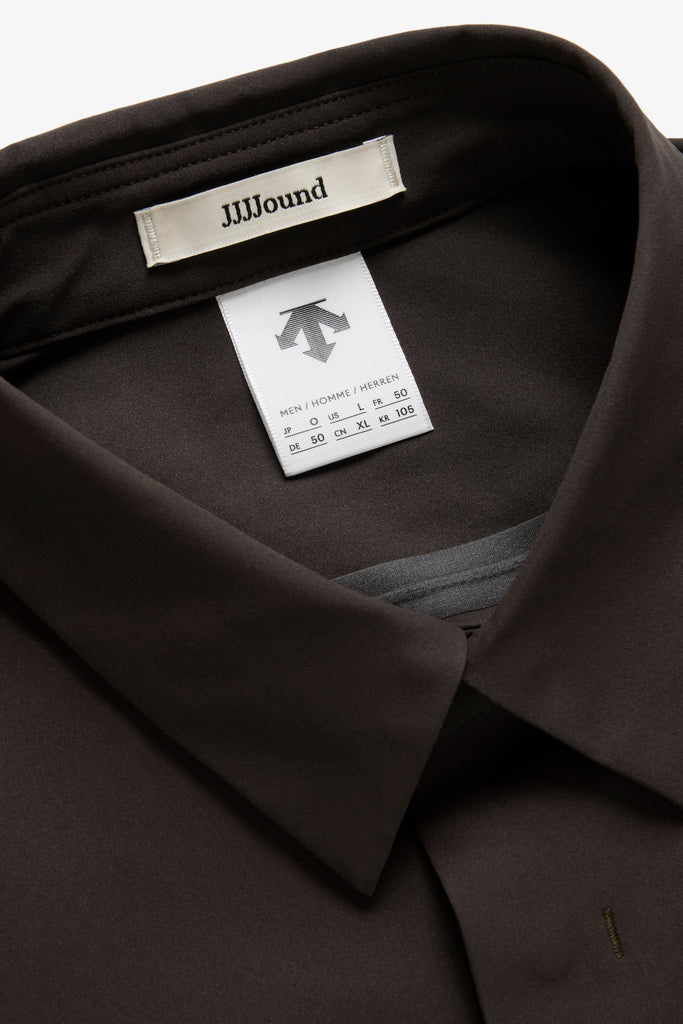 JJJJound Descente Button Up Shirt - Brown JJJJound Descente Button Up Shirt - Brown