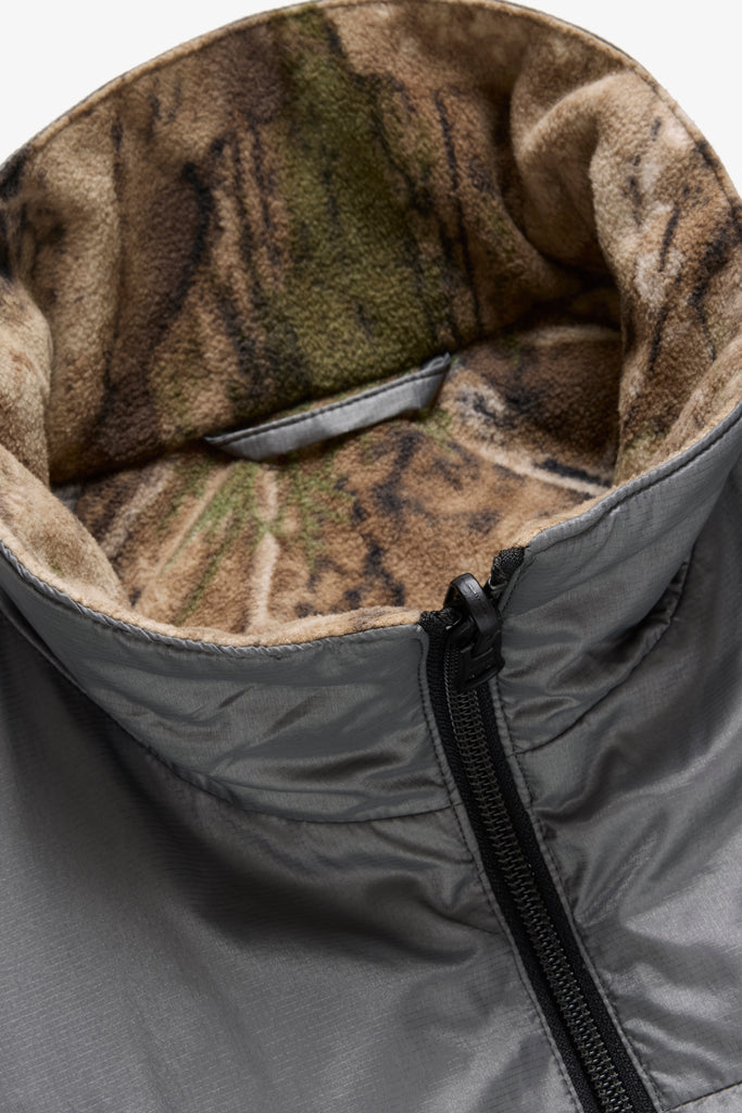 JJJJound Descente Reversible Vest - Charcoal/Taupe