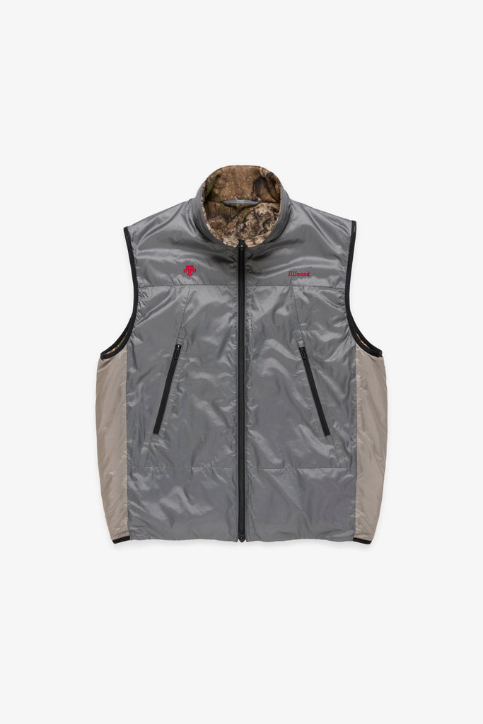 JJJJound Descente Reversible Vest - Charcoal/Taupe