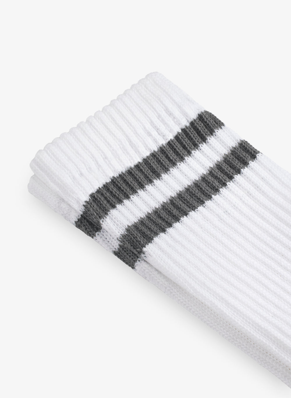 Heritage Striped Socks - White/ Charcoal Stripe