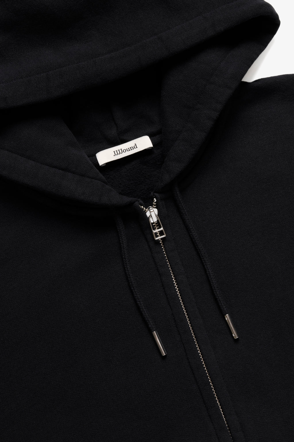 90s Hooded Zip Sweatshirt - Black