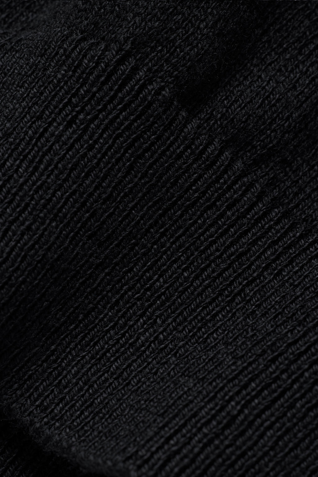 Knit Cotton Polo - Black