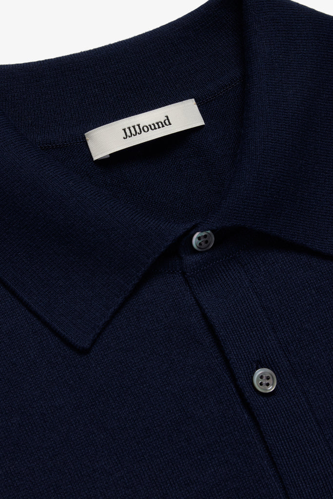 トップス BoTT Button Down Knit Polo (navy) トップス BoTT Button Down Knit Polo (navy) BoTT / BUTTON
