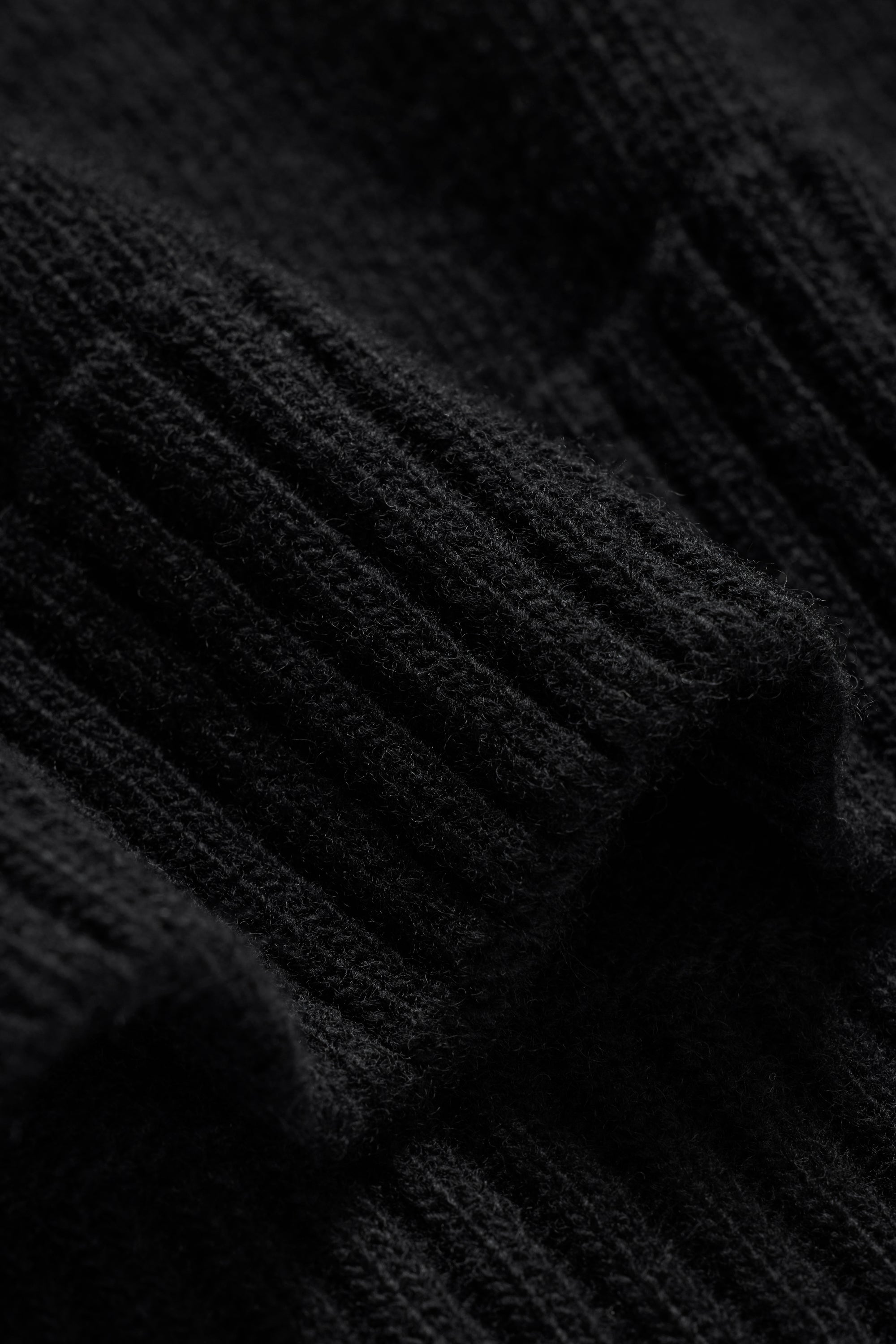 Knit Wool Crewneck - Black