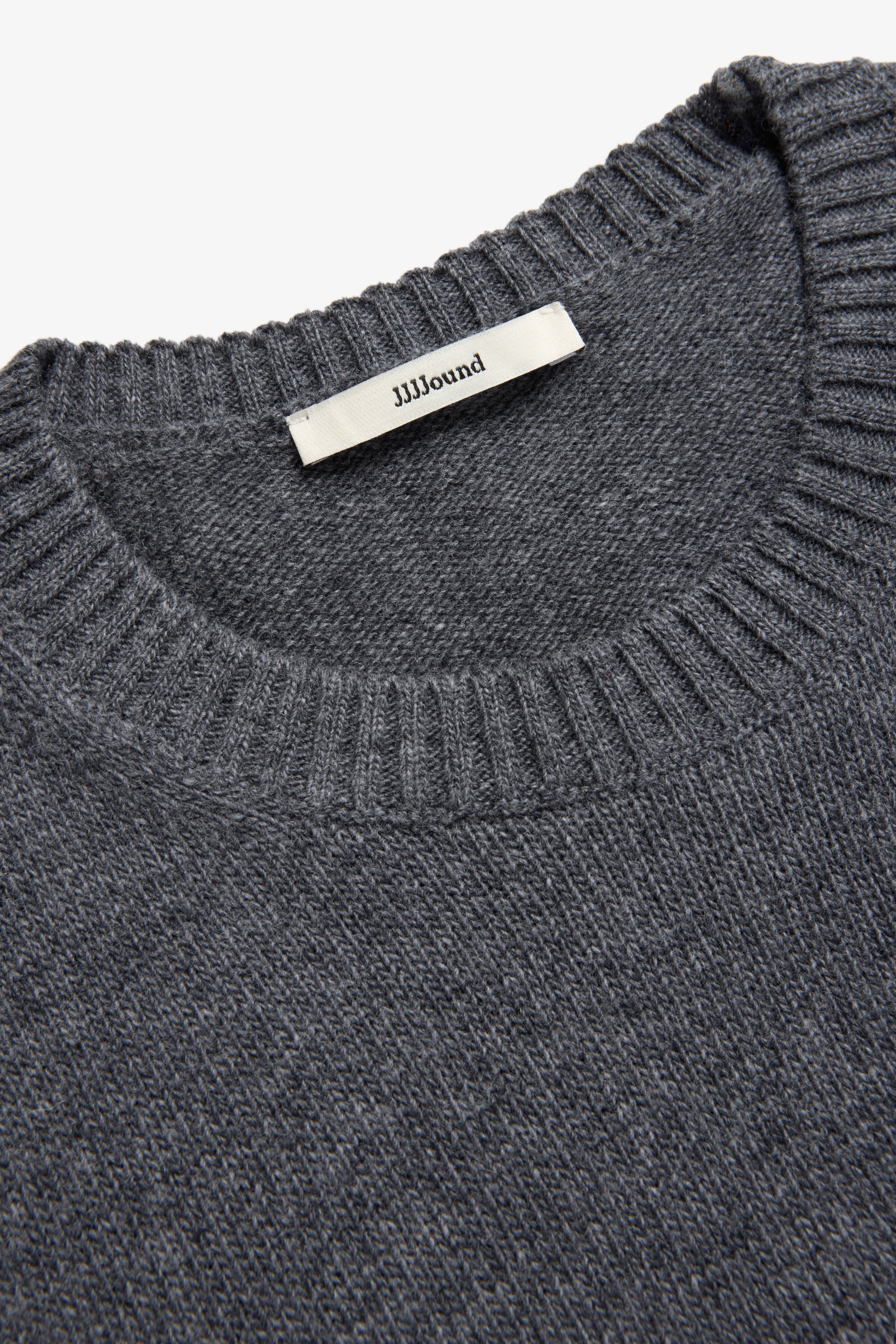 Knit Wool Crewneck - Charcoal Mix