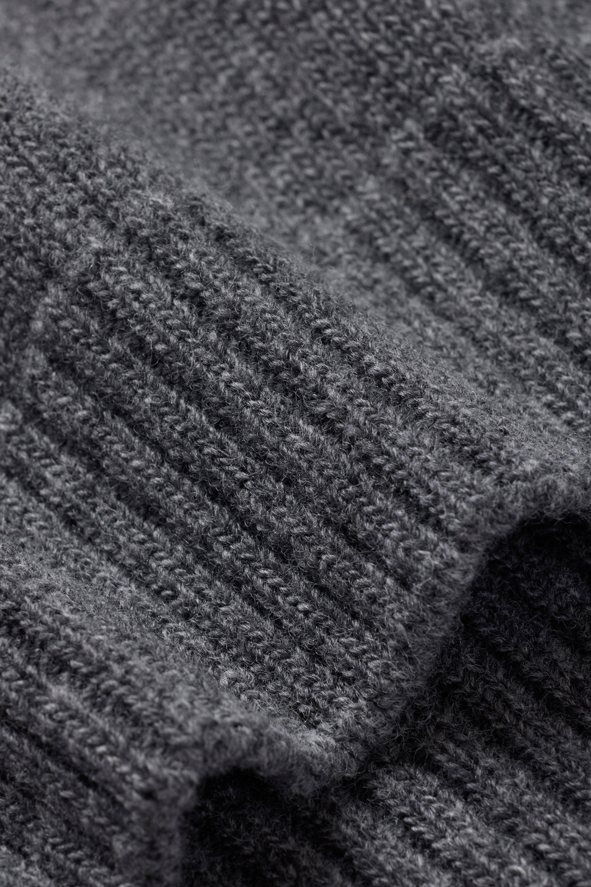 Knit Wool Crewneck - Charcoal Mix