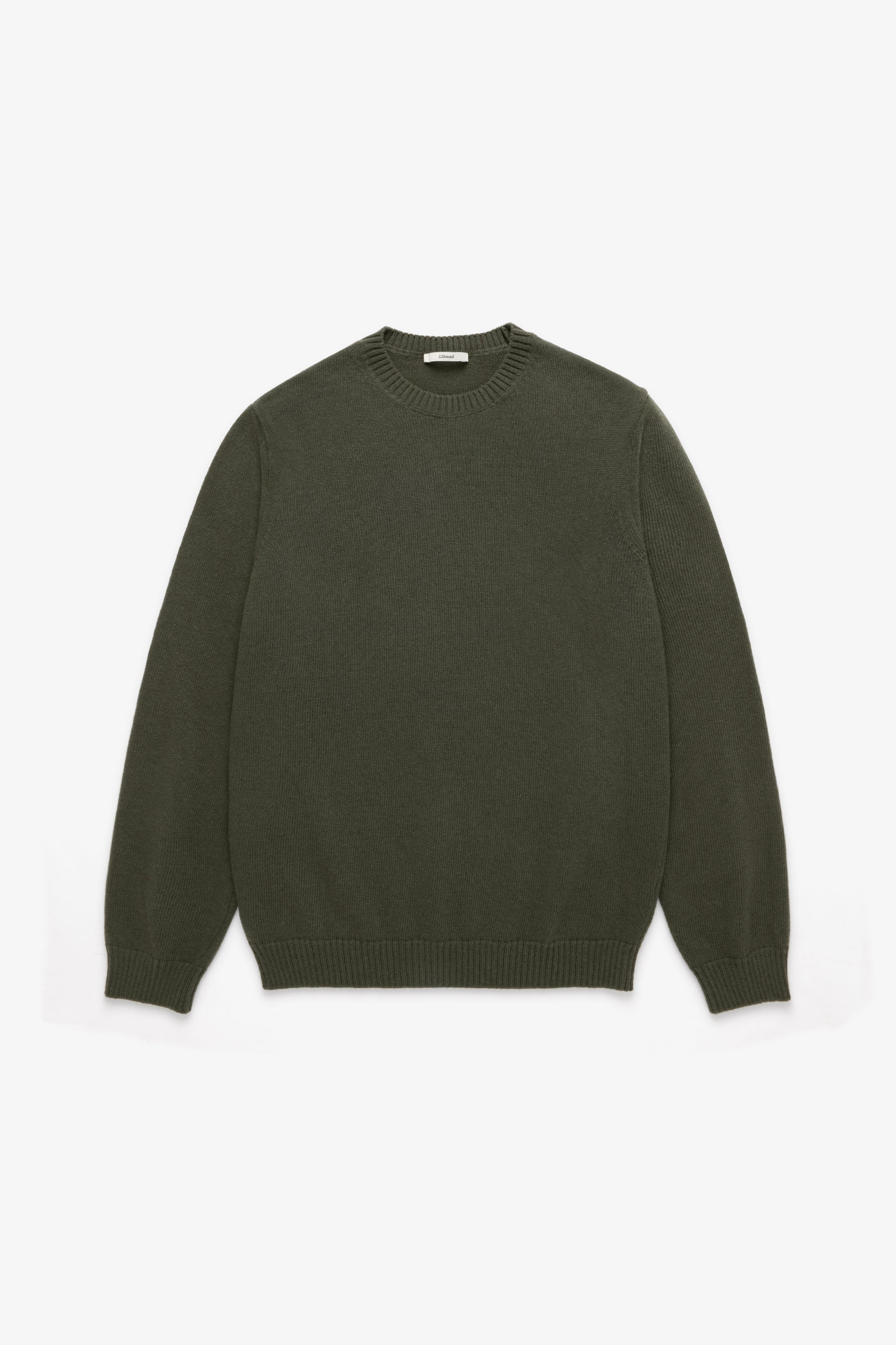Knit Wool Crewneck - Olive