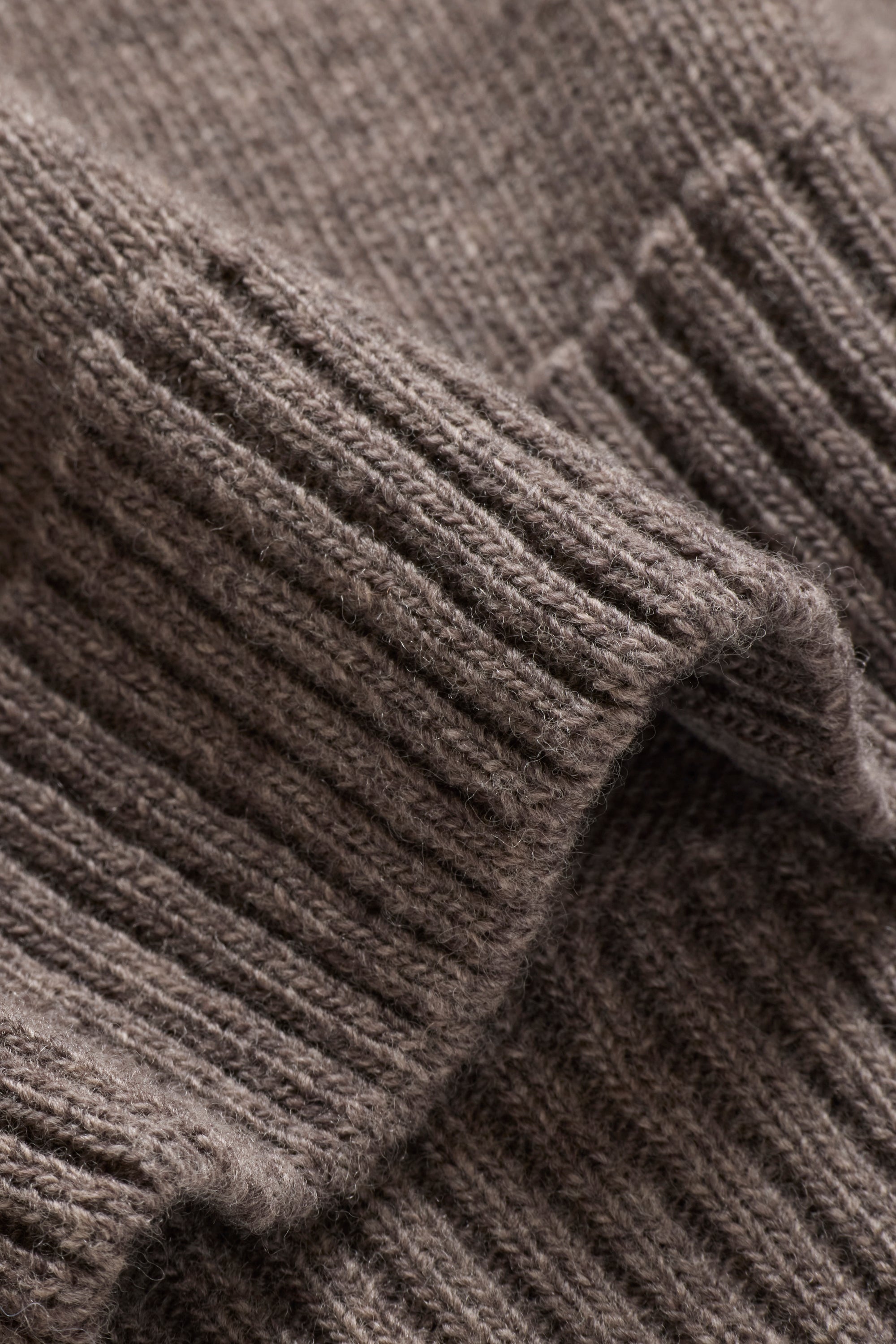Knit Wool Crewneck - Taupe