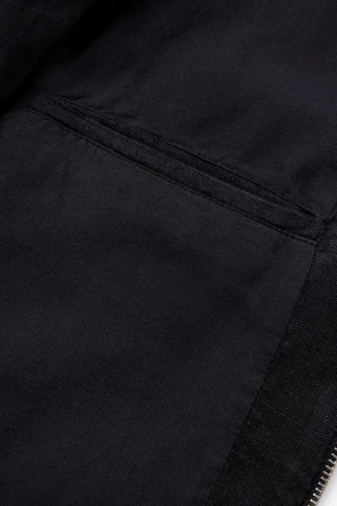 Lined Linen Trucker Jacket - Black – JJJJound