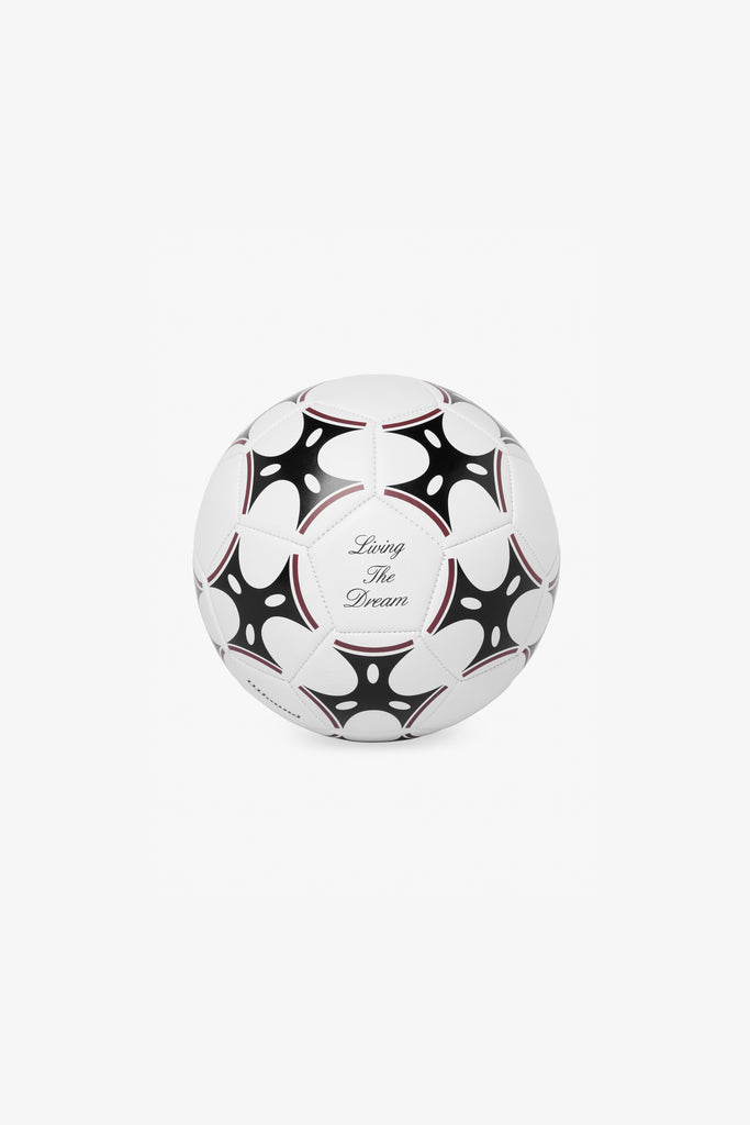 Living The Dream Soccer Ball - White/Burgundy – JJJJound