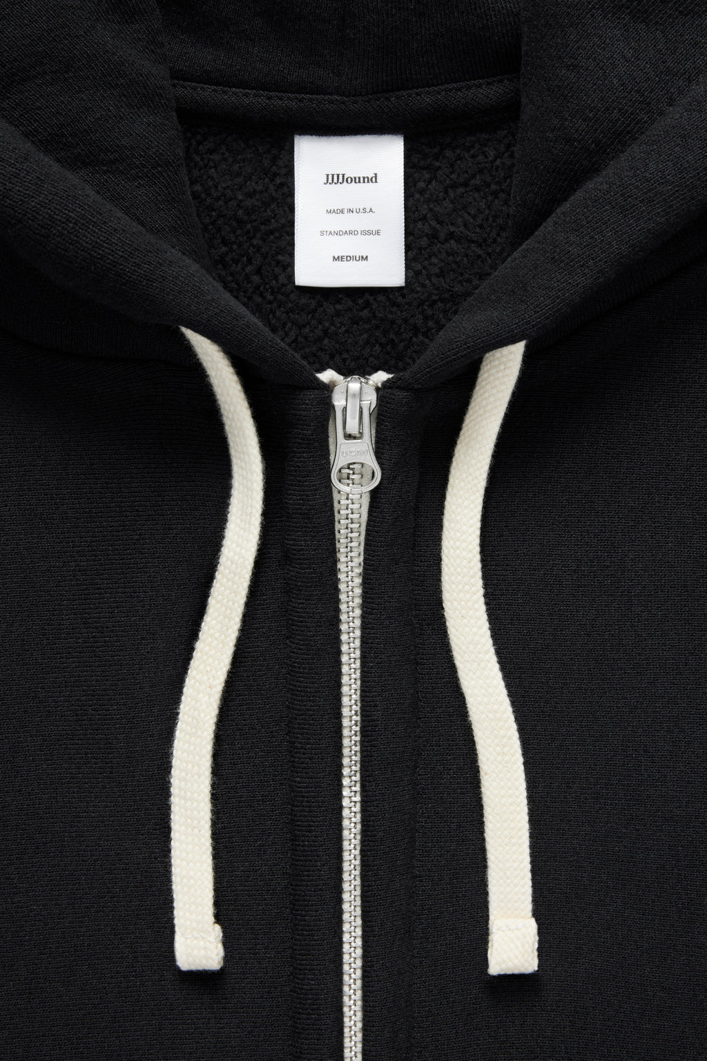 80s Hooded Zip Sweatshirt - Black