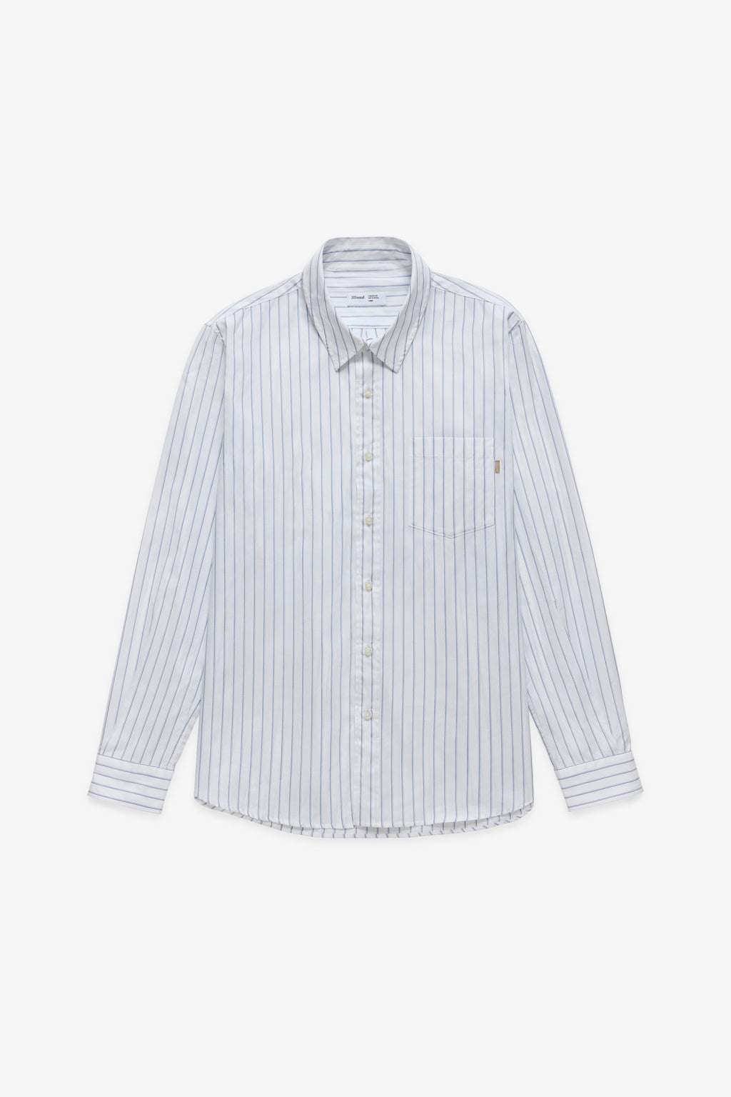 Striped Poplin Shirt - White/Blue