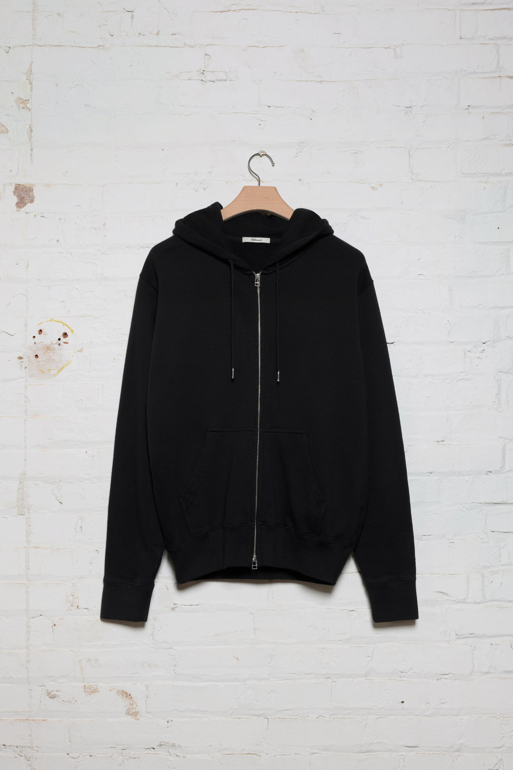 90s Hooded Zip Sweatshirt - Black