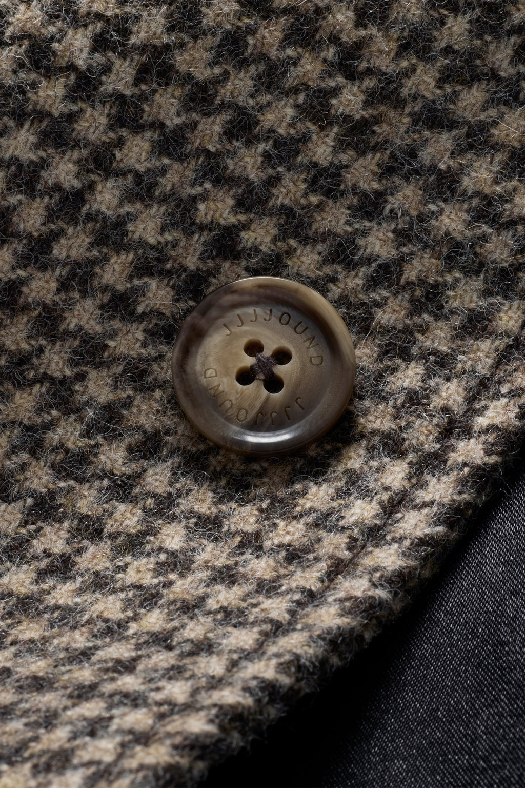 Relaxed Wool Jacket - Brown Houndstooth