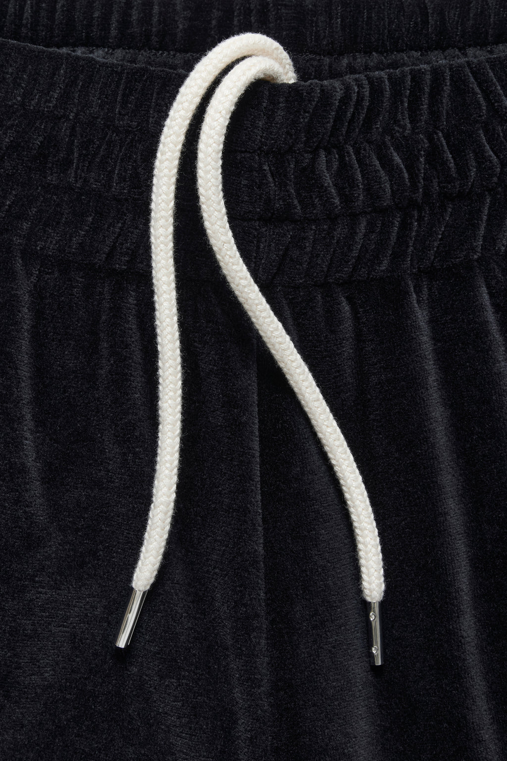 Relaxed Velour Track Pant - Black