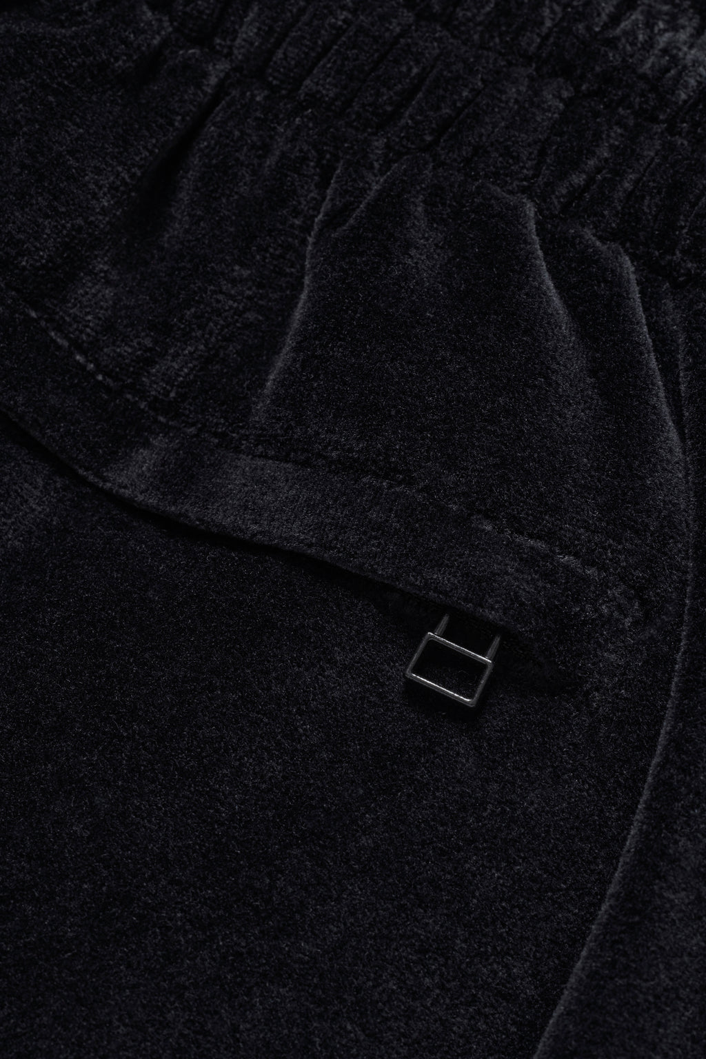 Relaxed Velour Track Pant - Black
