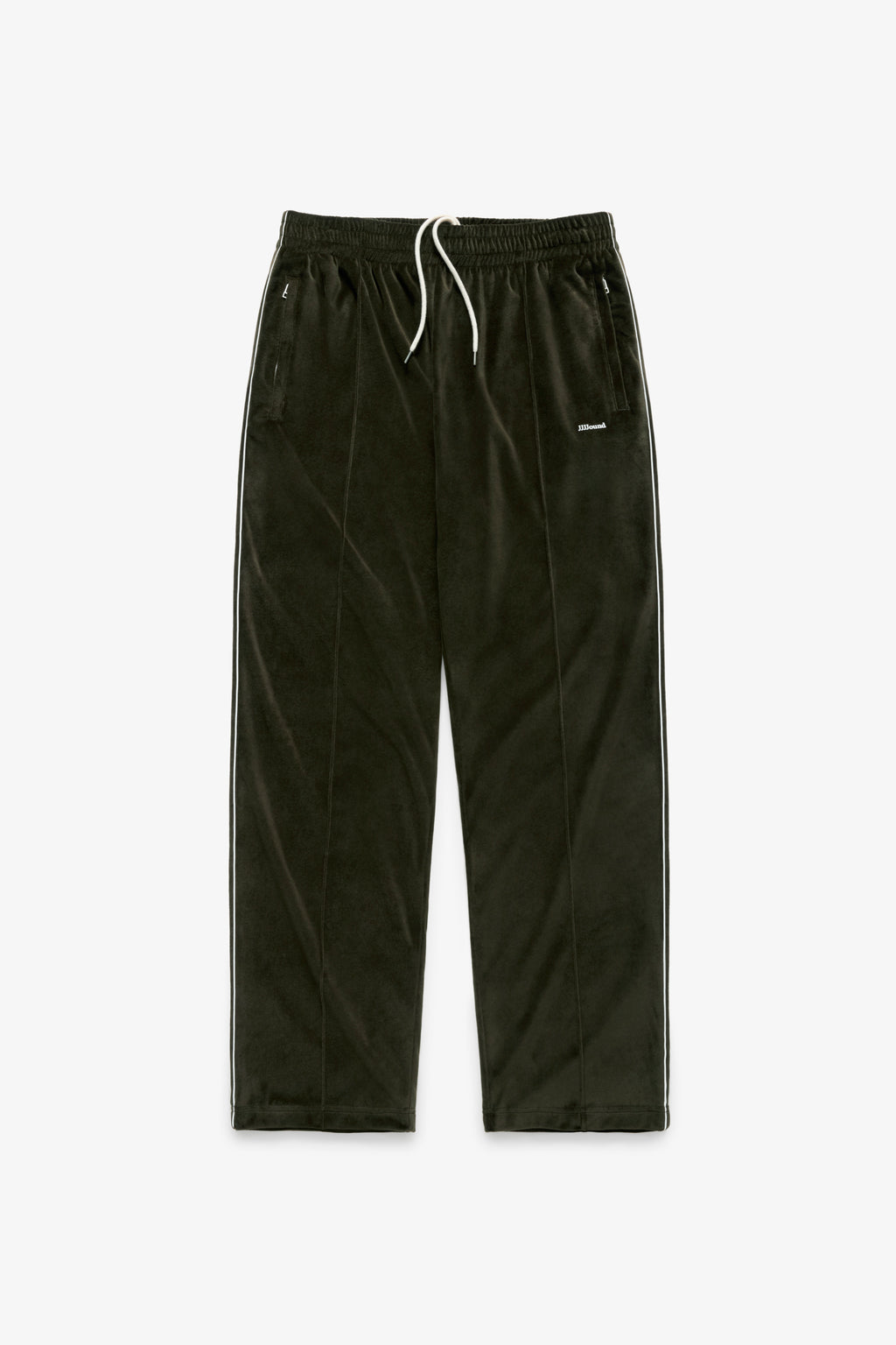 Relaxed Velour Track Pant - Olive