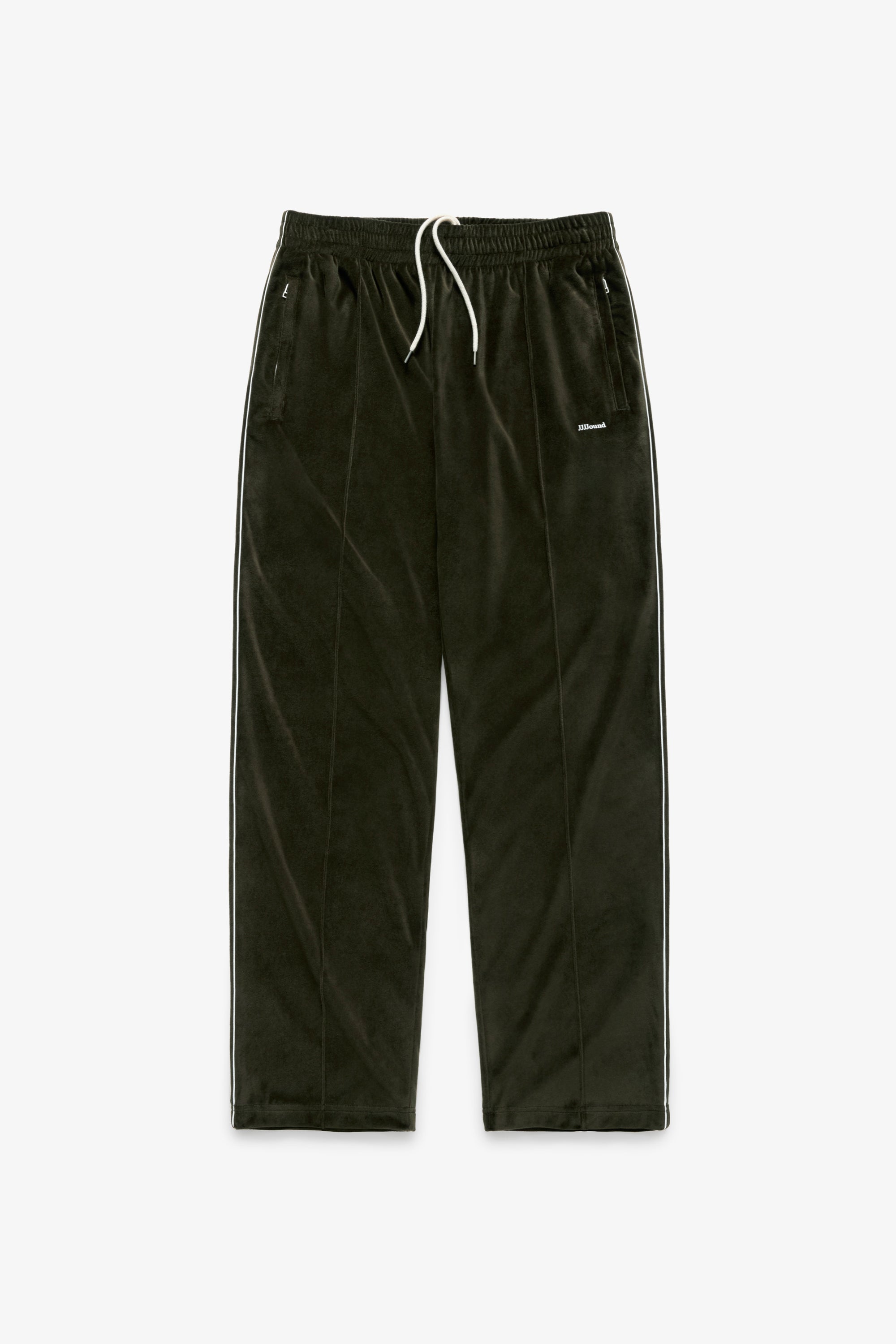 Relaxed Velour Track Pant - Olive
