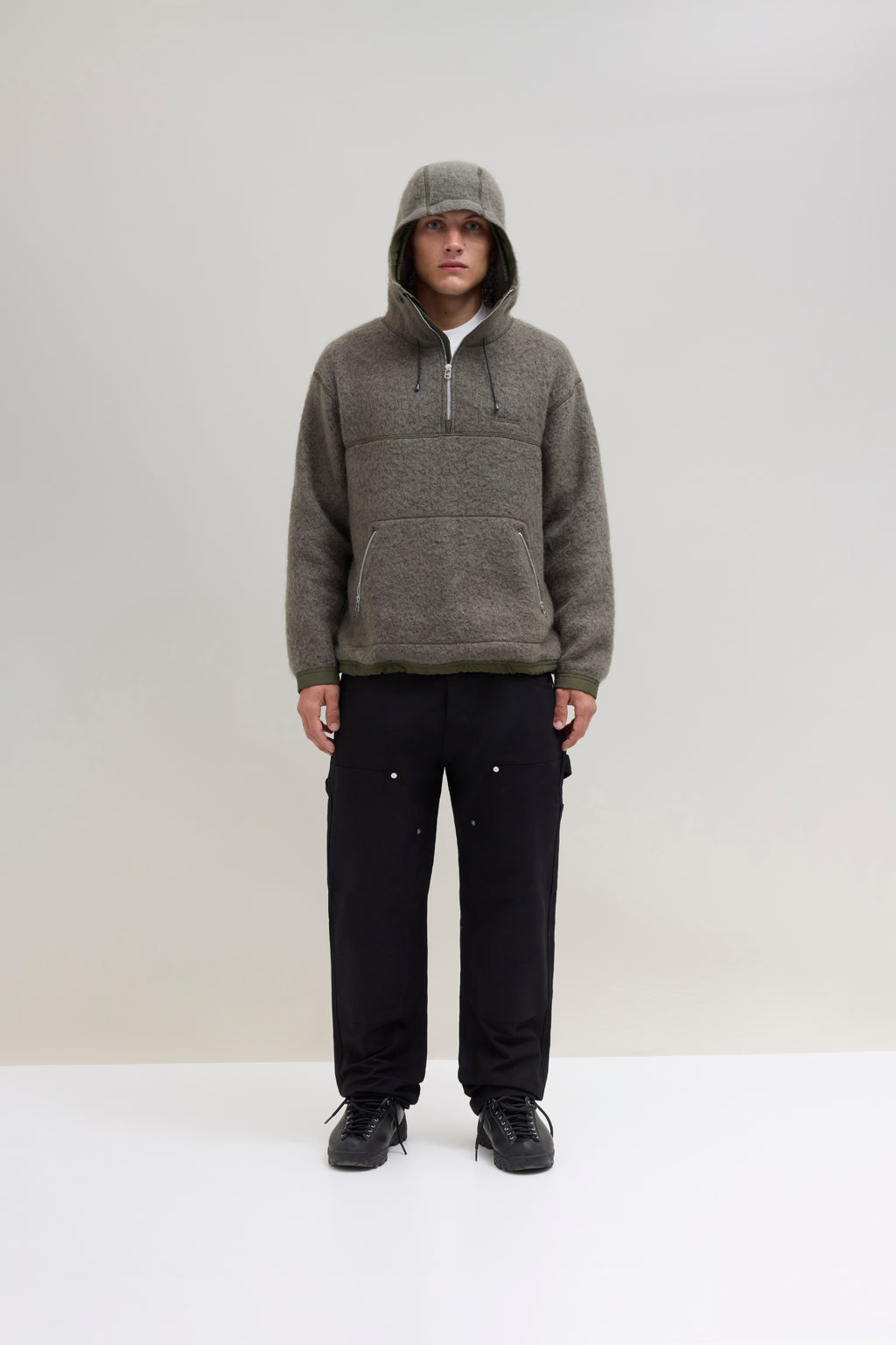 City Camper Mohair Top - Dark Olive