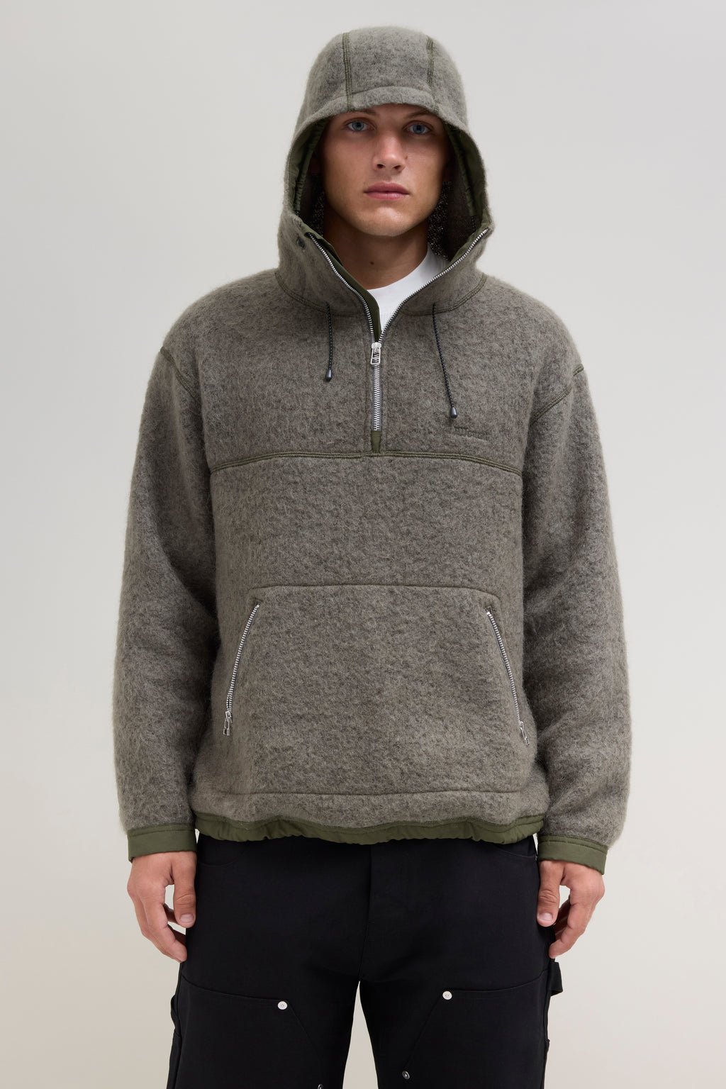 City Camper Mohair Top - Dark Olive