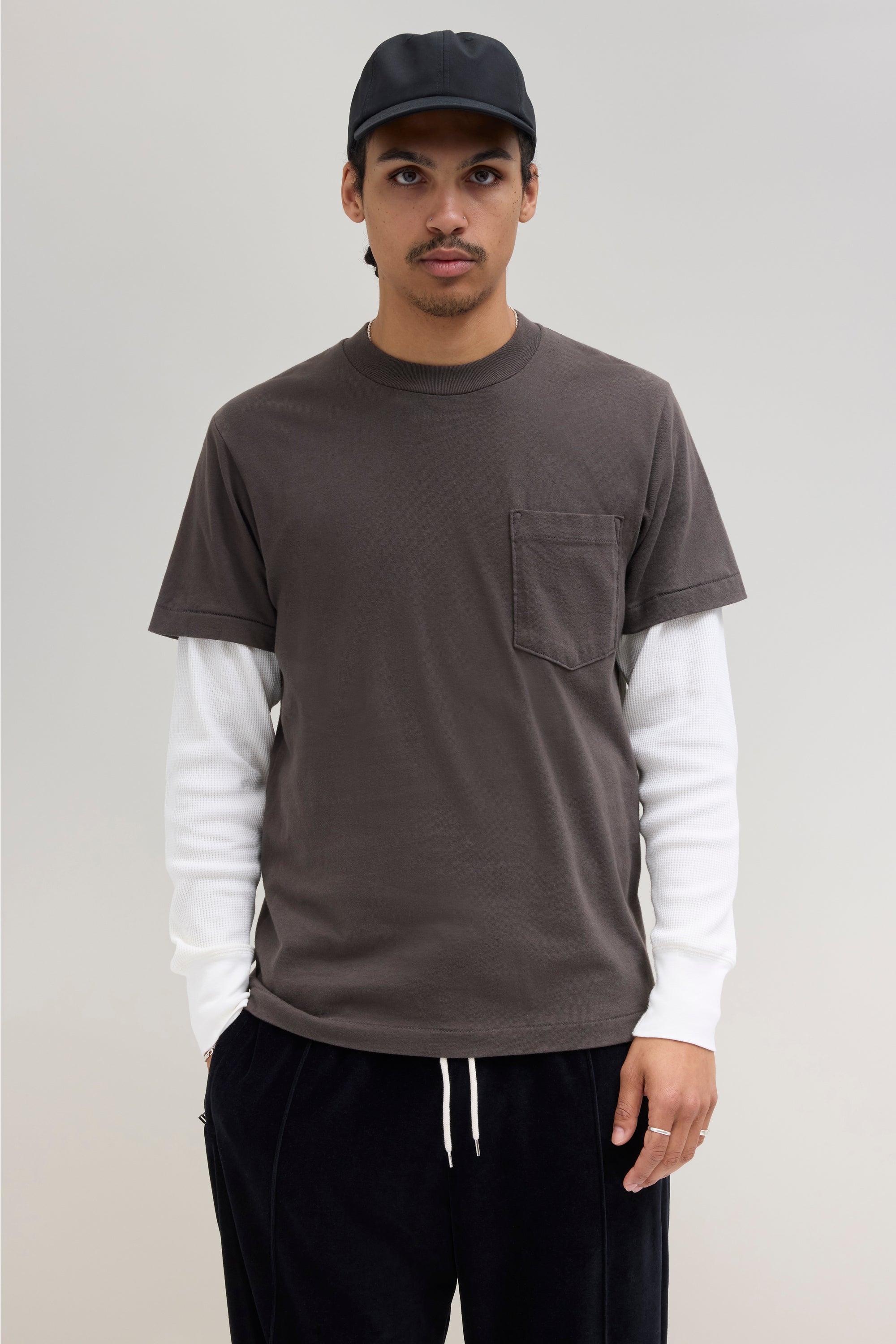 90s Pocket T-Shirt - Dark Brown