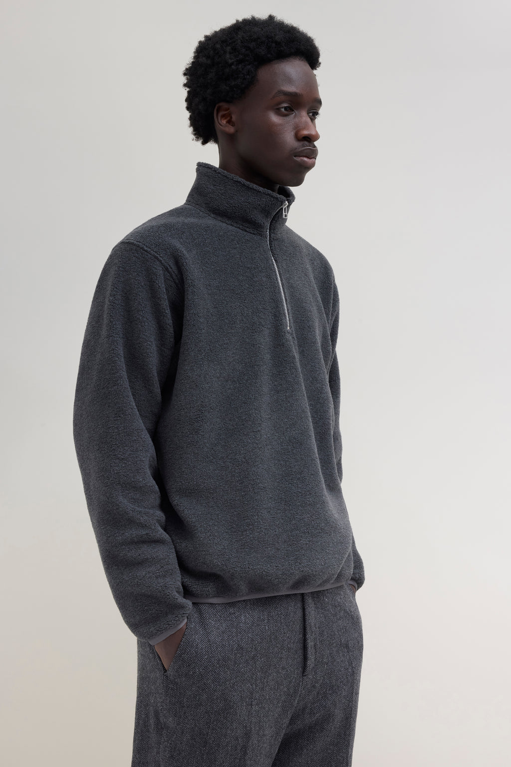 Quarter Zip Camper Polar - Charcoal