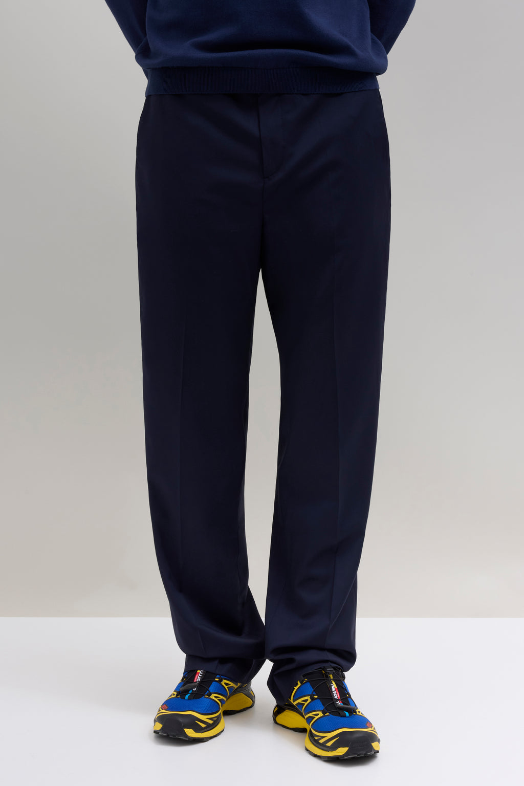 Wool Trousers - Navy