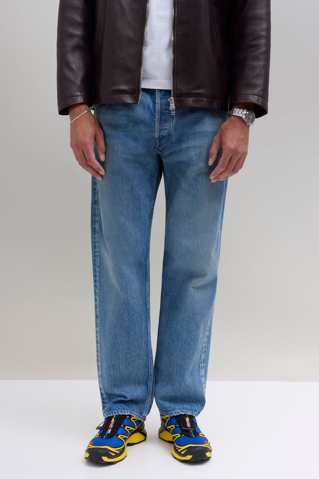 Relaxed Selvedge Denim Jeans - Blue Stonewashed