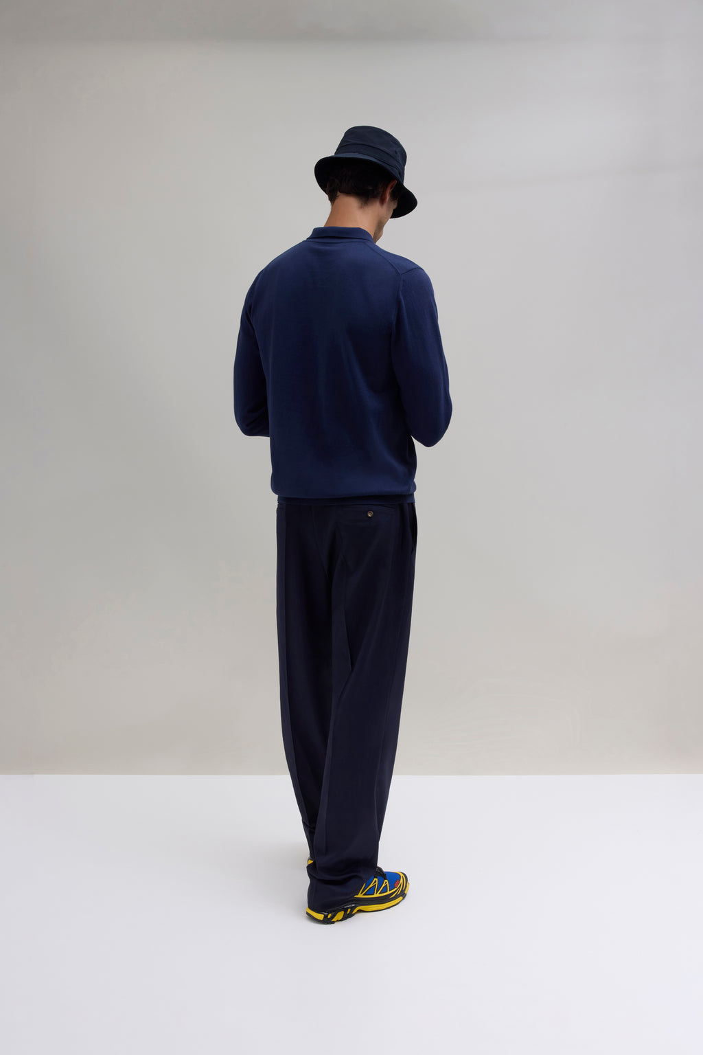 Wool Trousers - Navy