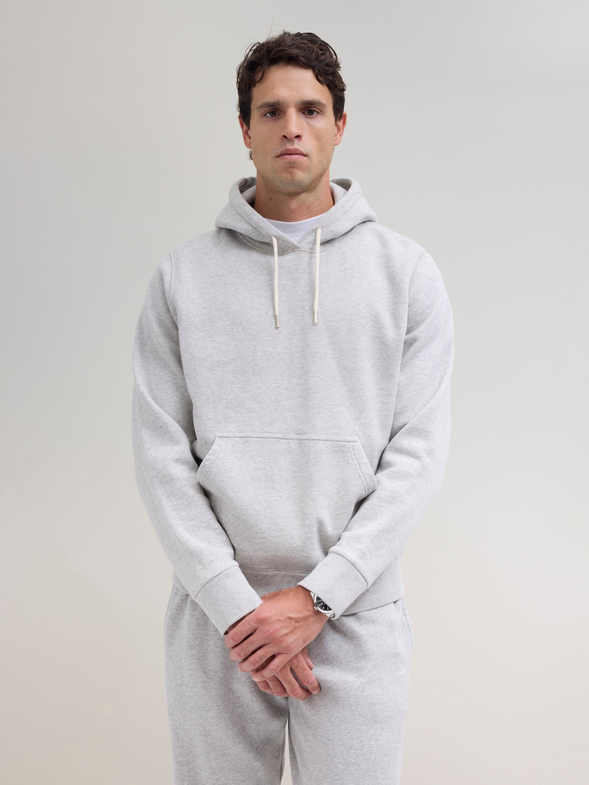 90s Hooded Sweatshirt - Grey Mix