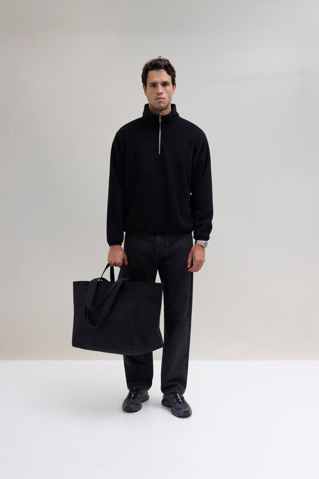 Quarter Zip Camper Polar - Black
