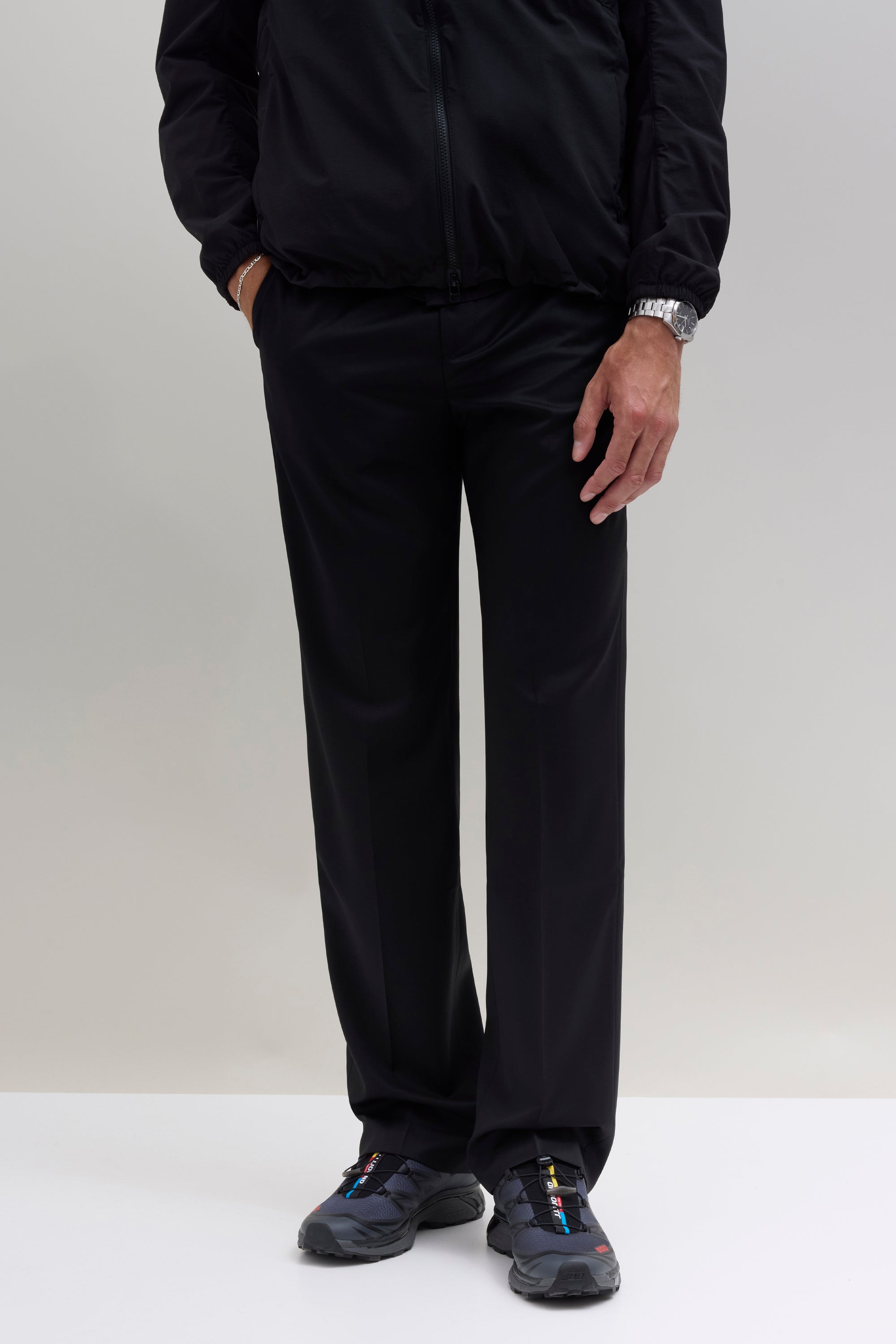 Wool Trousers - Black