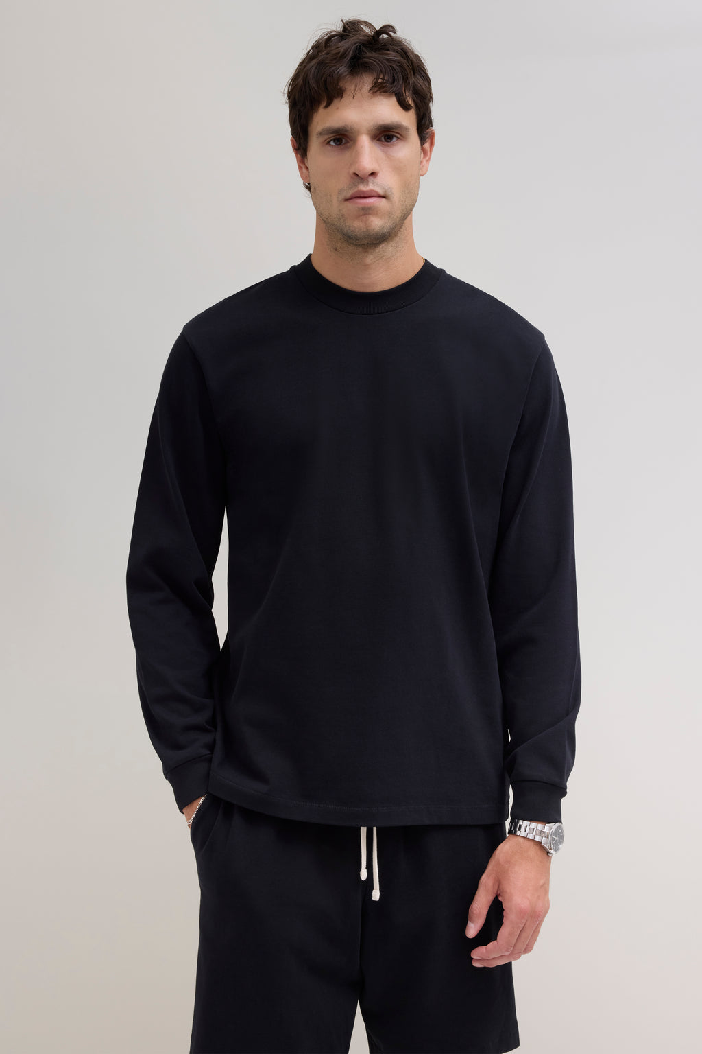 Heavyweight Jersey Longsleeve - Black