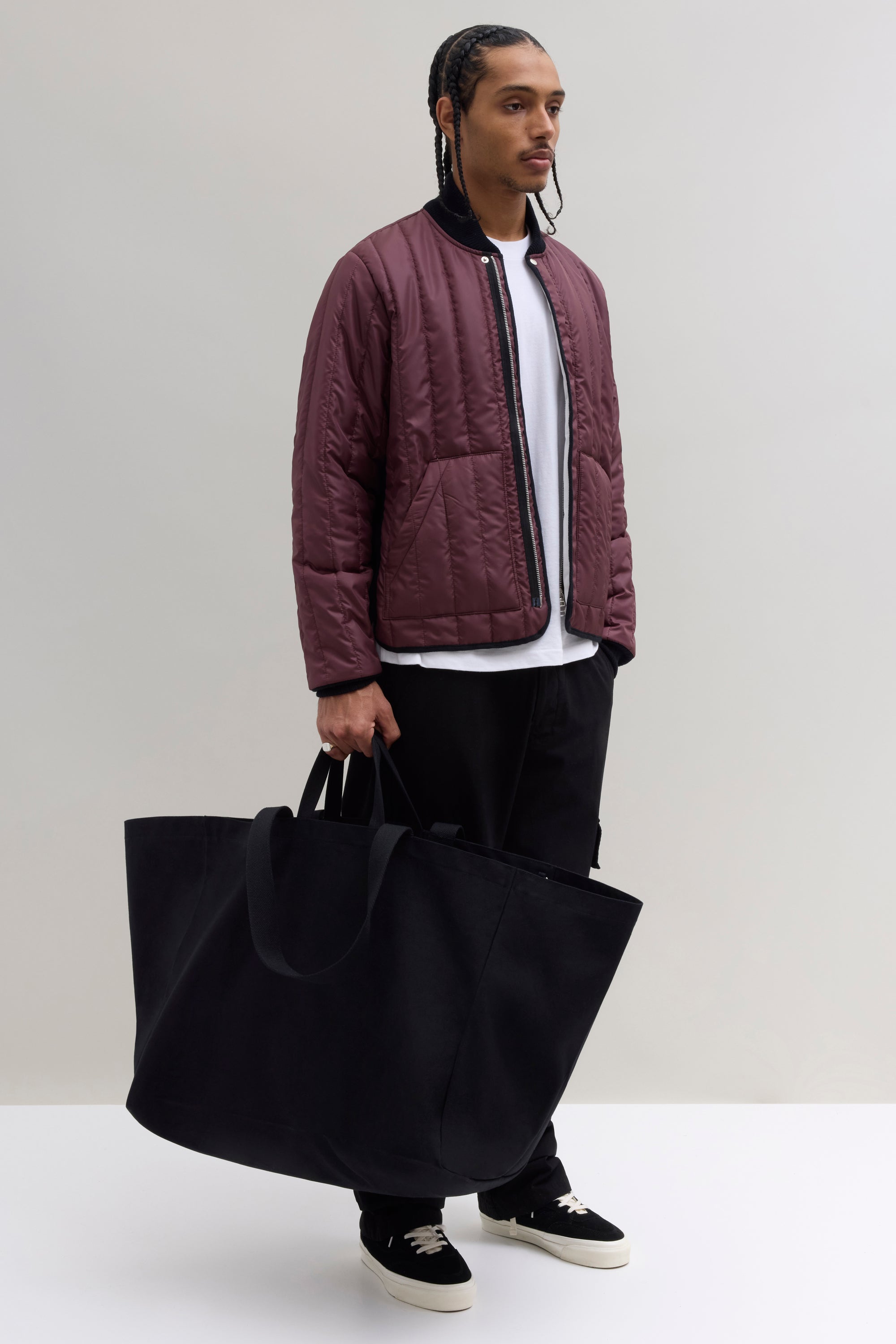 Quilted Jacket - Burgundy