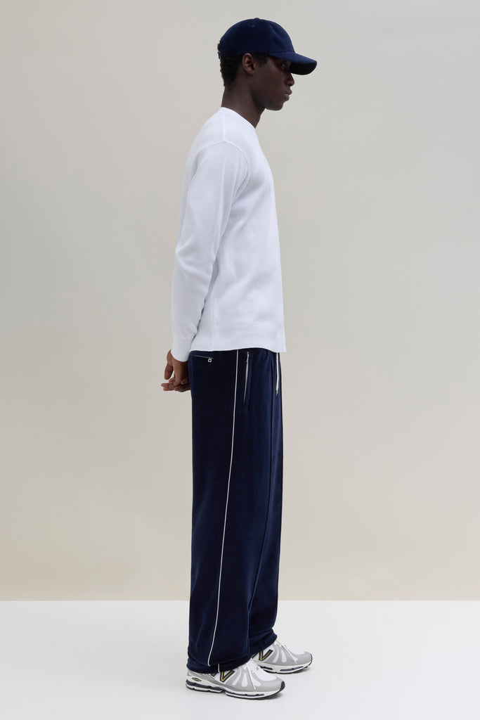 Relaxed Velour Track Pant - Navy – JJJJound
