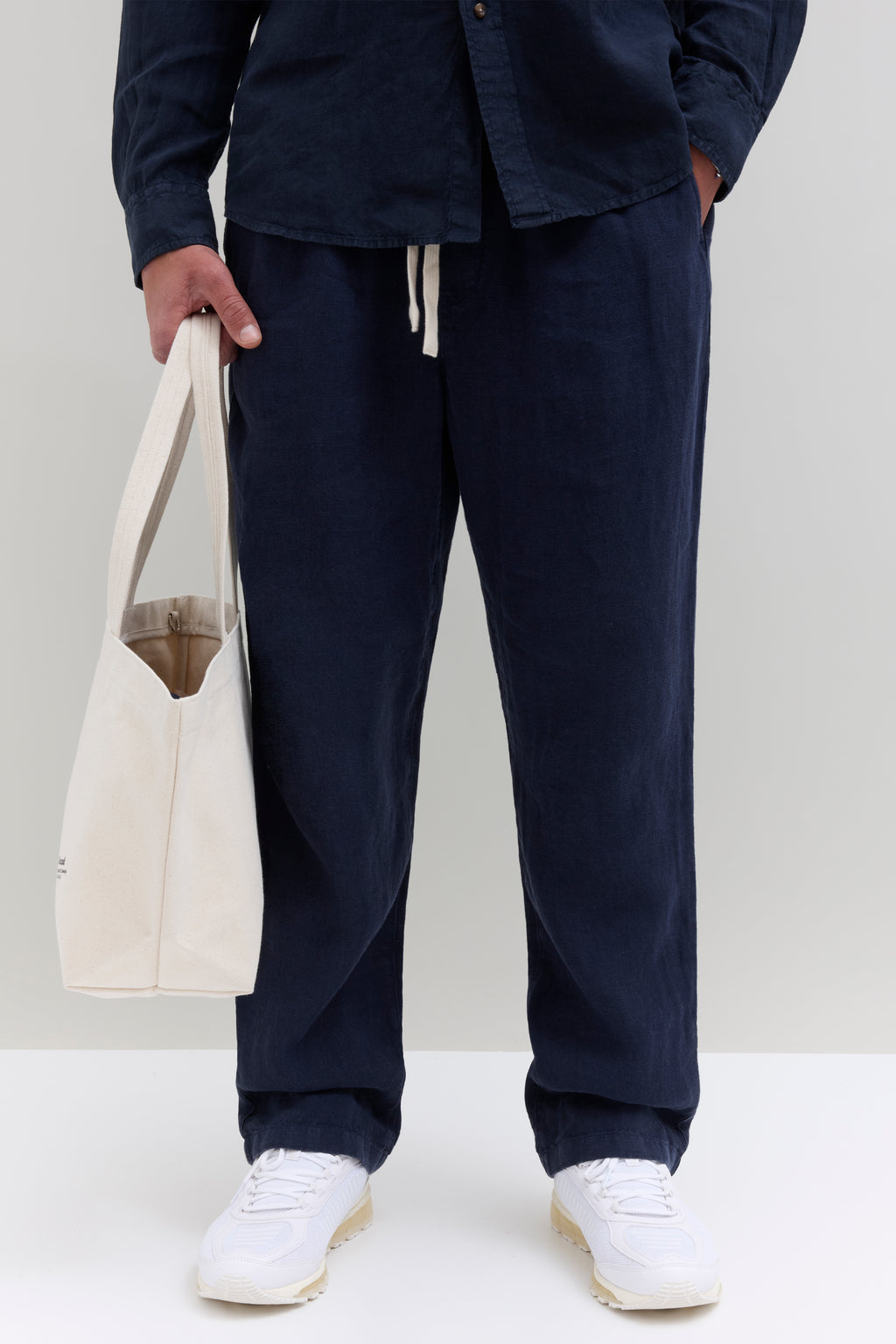 Weekend Linen Pant - Navy