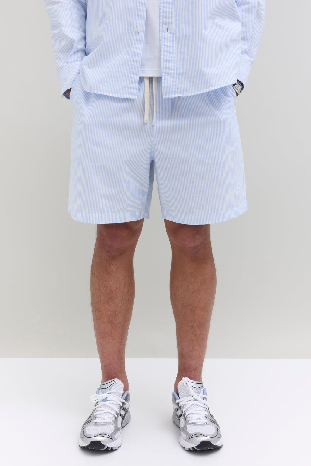 Weekend Oxford Short - White/Blue Stripes