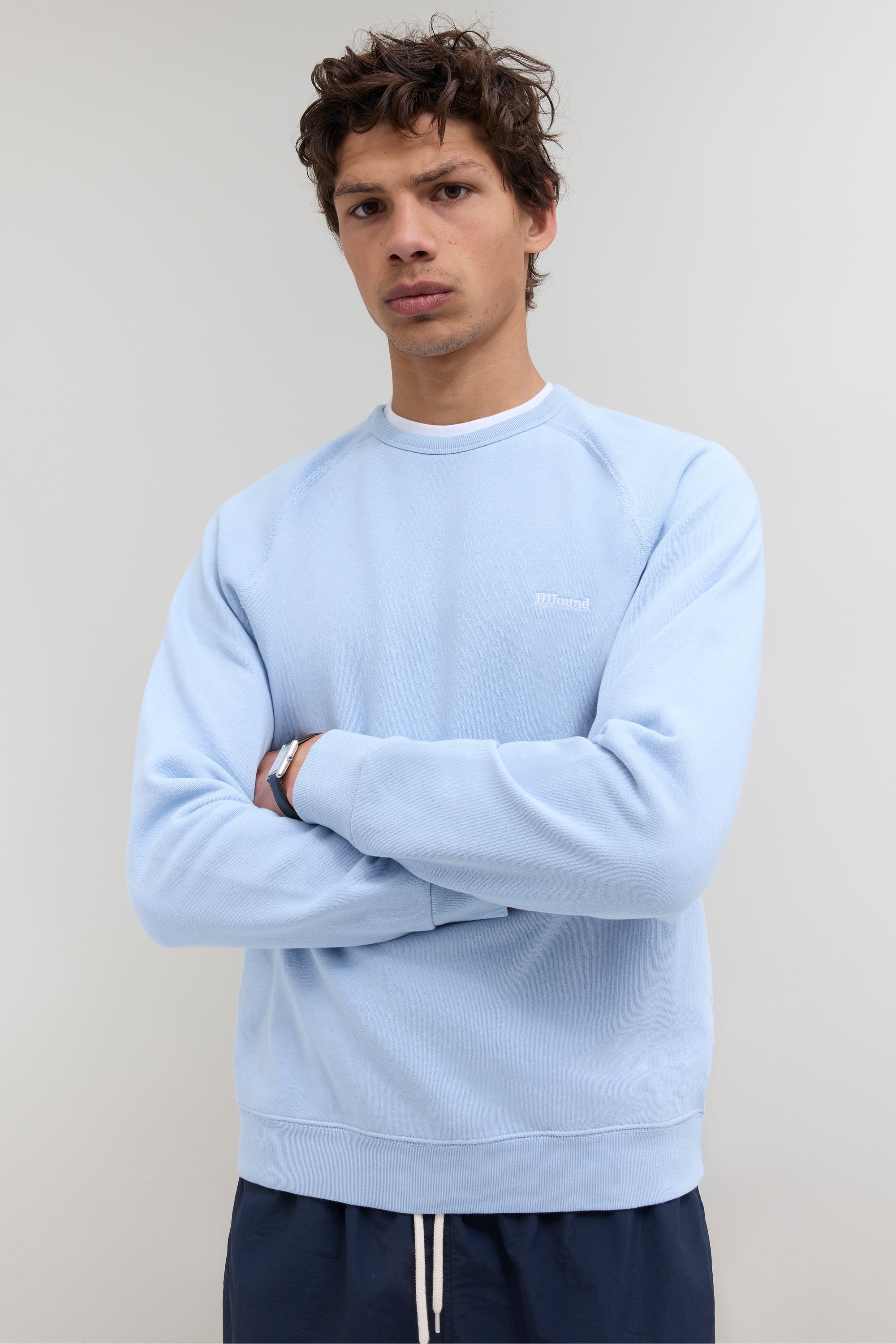 70s Crewneck Sweatshirt - Baby Blue