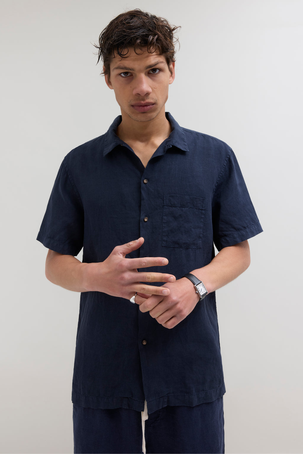 Weekend Linen Shirt - Navy