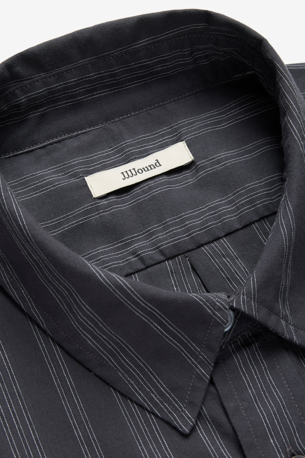 Striped Button Up Shirt - Charcoal/Off White