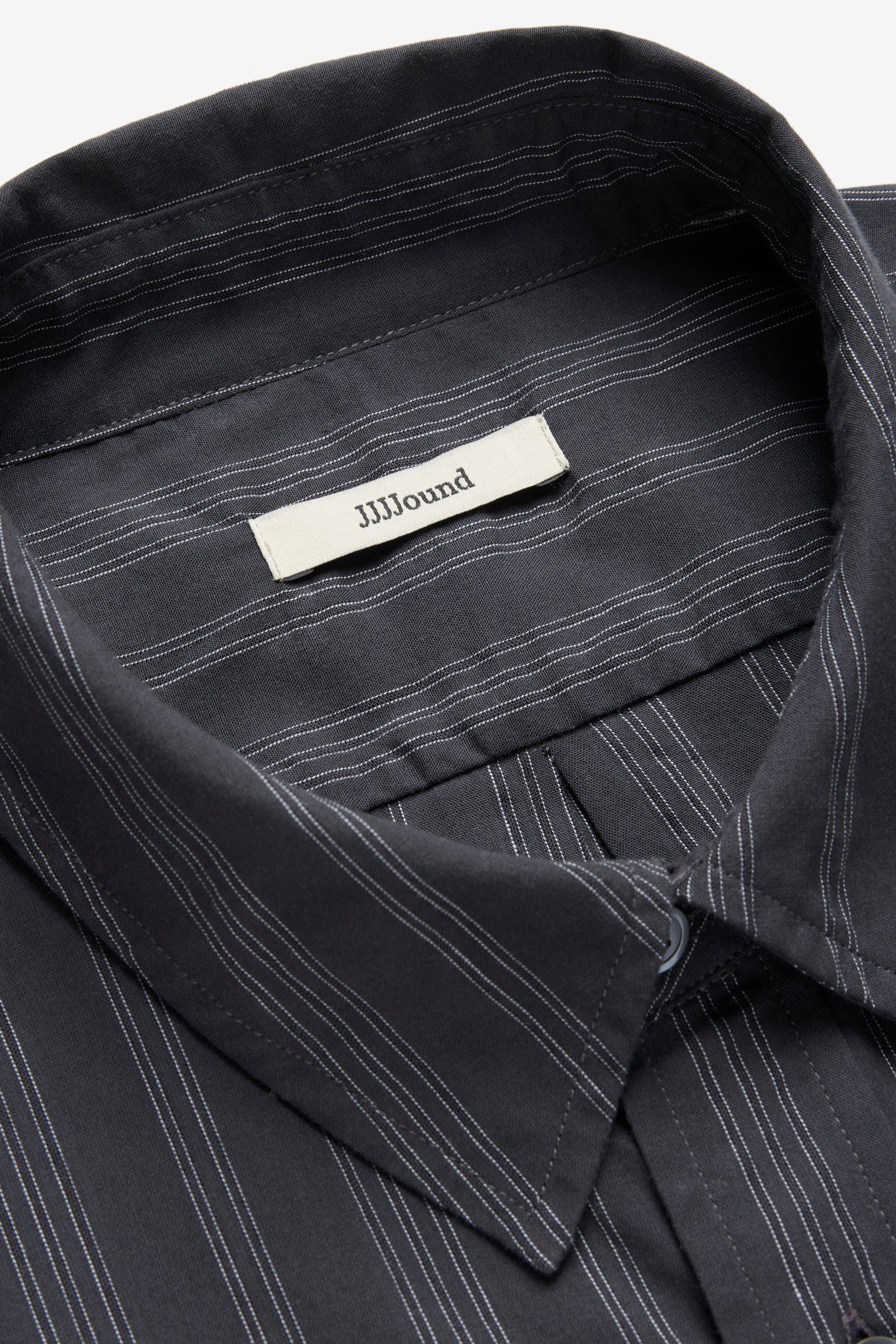 Striped Button Up Shirt - Charcoal/Off White