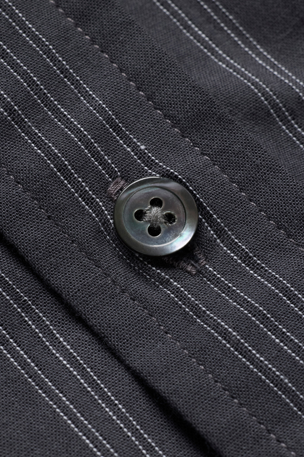 Striped Button Up Shirt - Charcoal/Off White