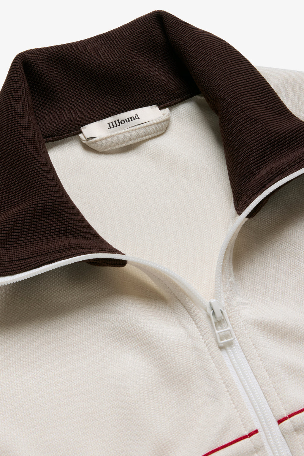 Tracksuit Top - Off-White/Brown Stripe