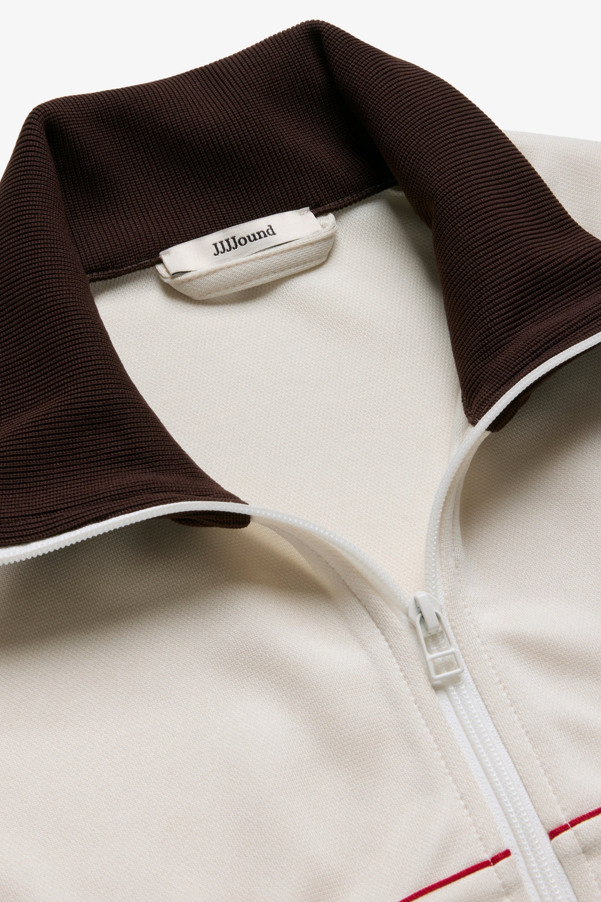 Tracksuit Top - Off-White/Brown Stripe