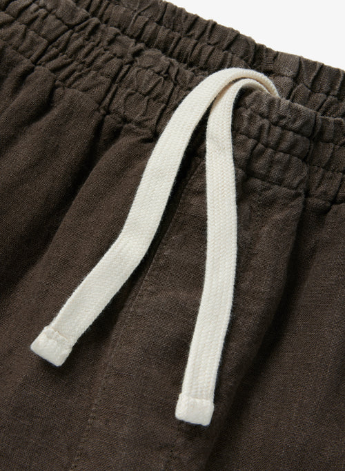Weekend Linen Pants - Brown