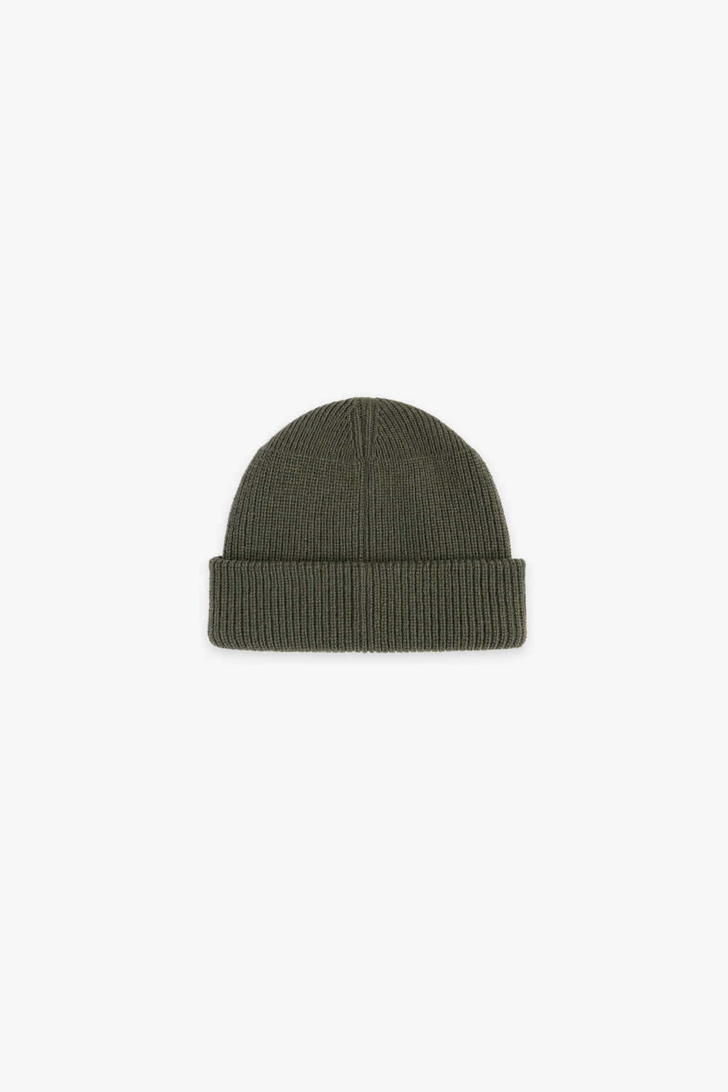 Double Layer Wool Beanie - Olive