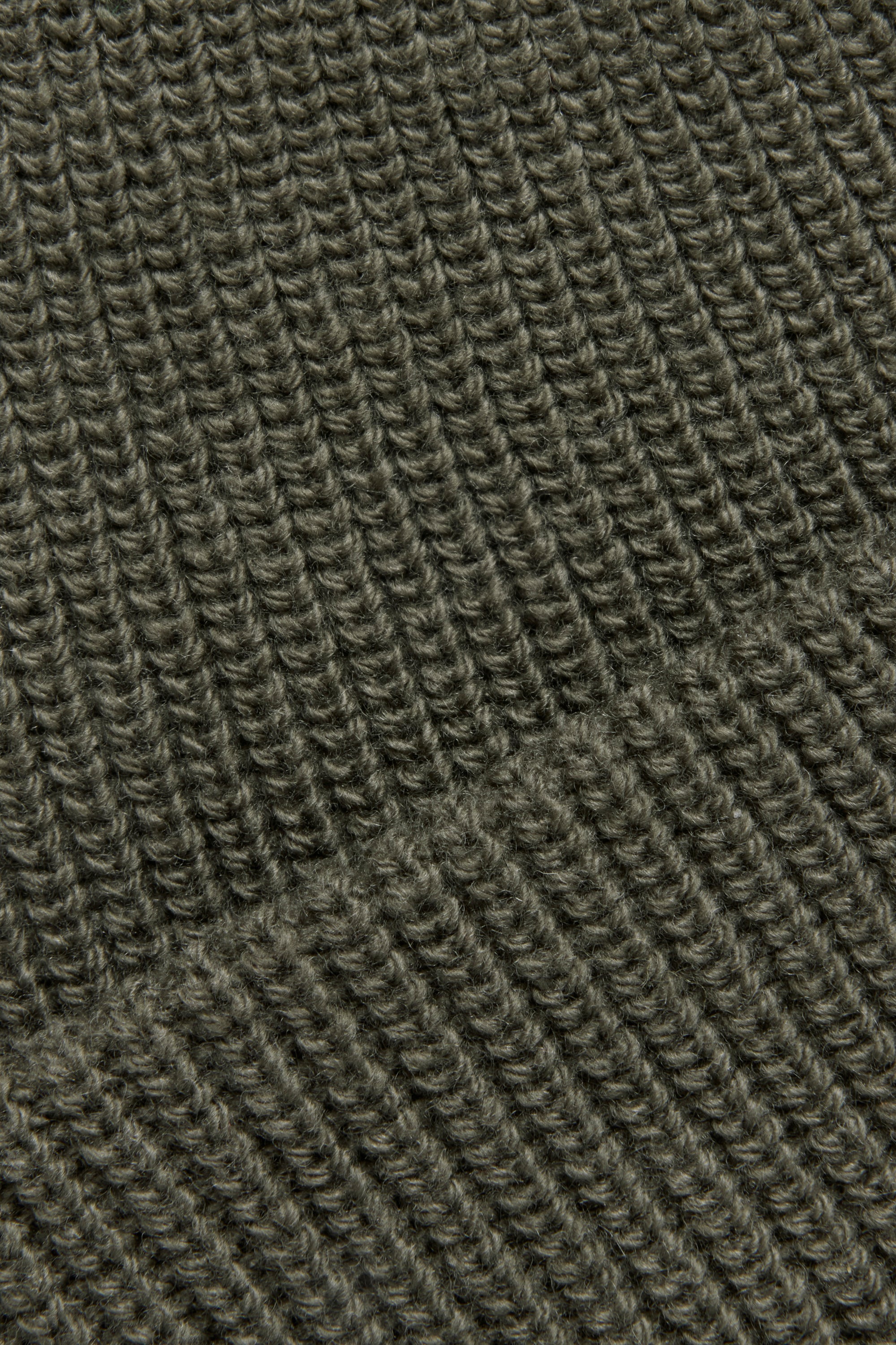 Double Layer Wool Beanie - Olive