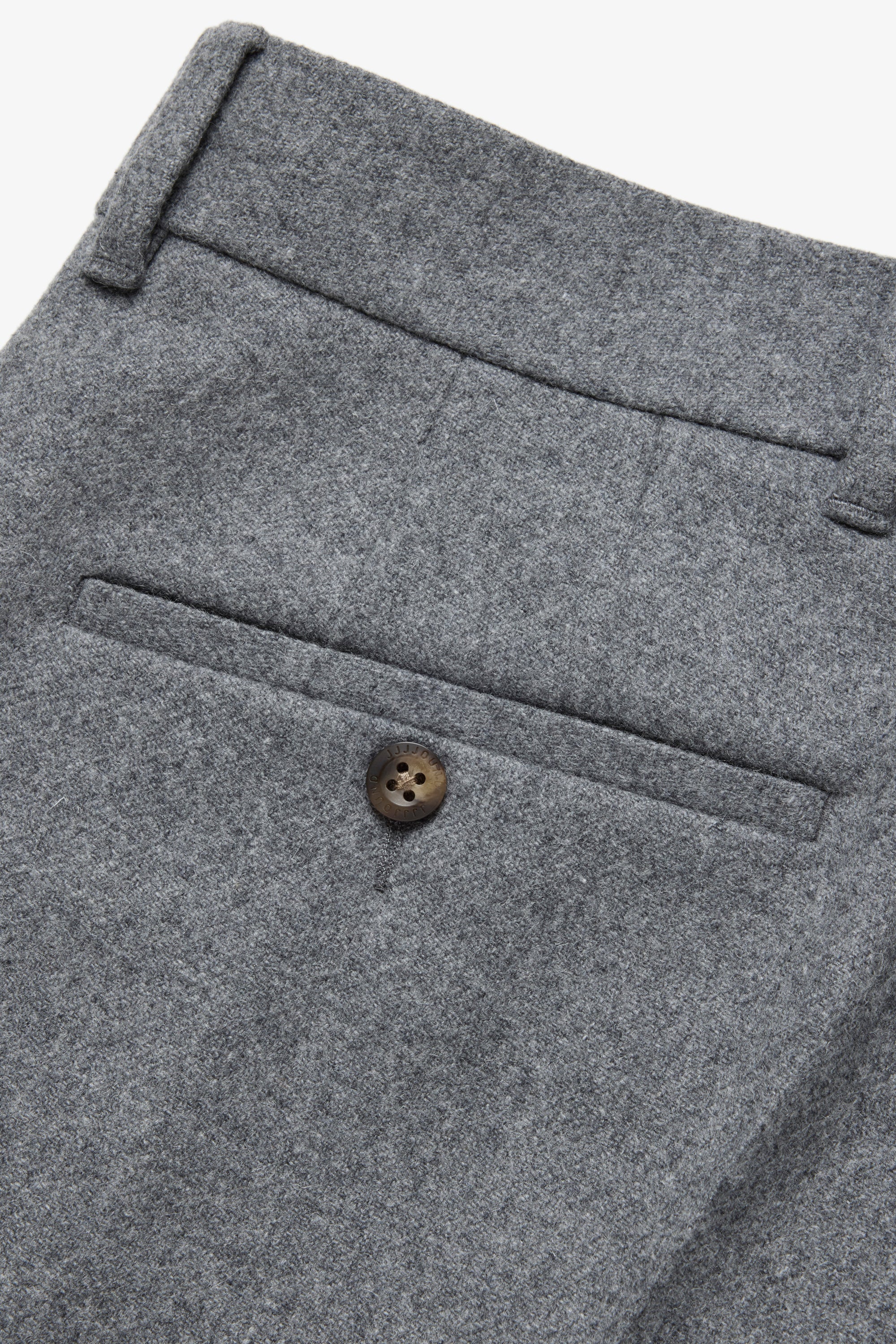 Relaxed Pleated Wool Trousers - Grey Mix