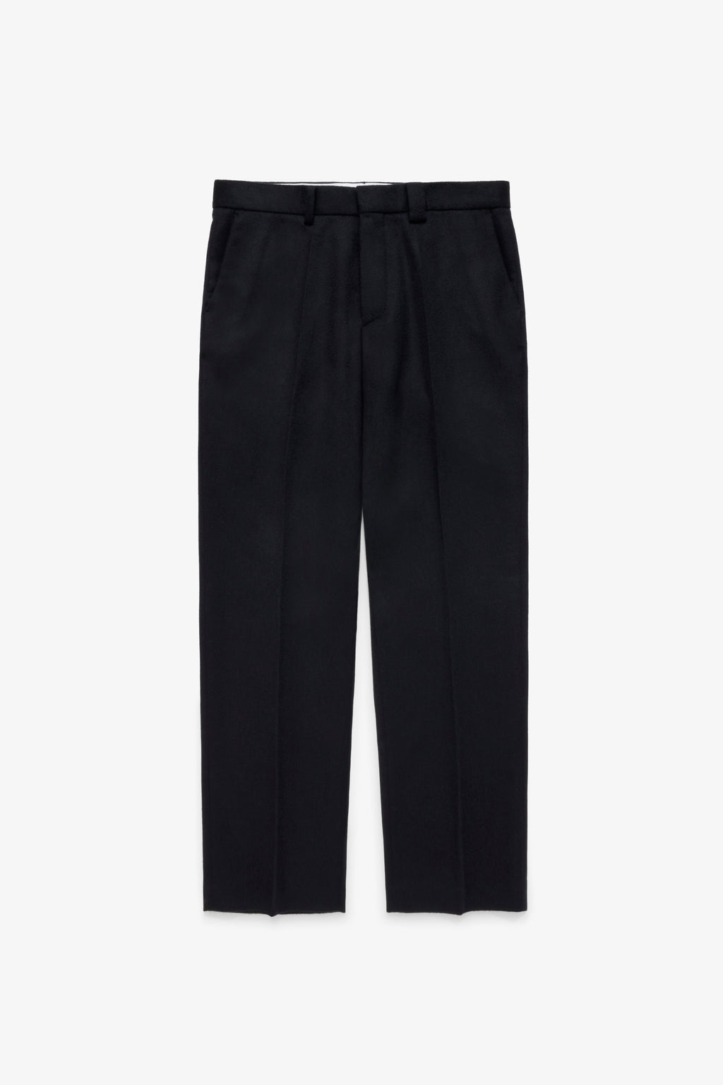 Heavy Wool Trousers Wide - Black