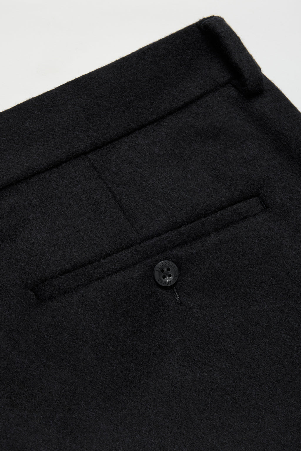 Heavy Wool Trousers Wide - Black